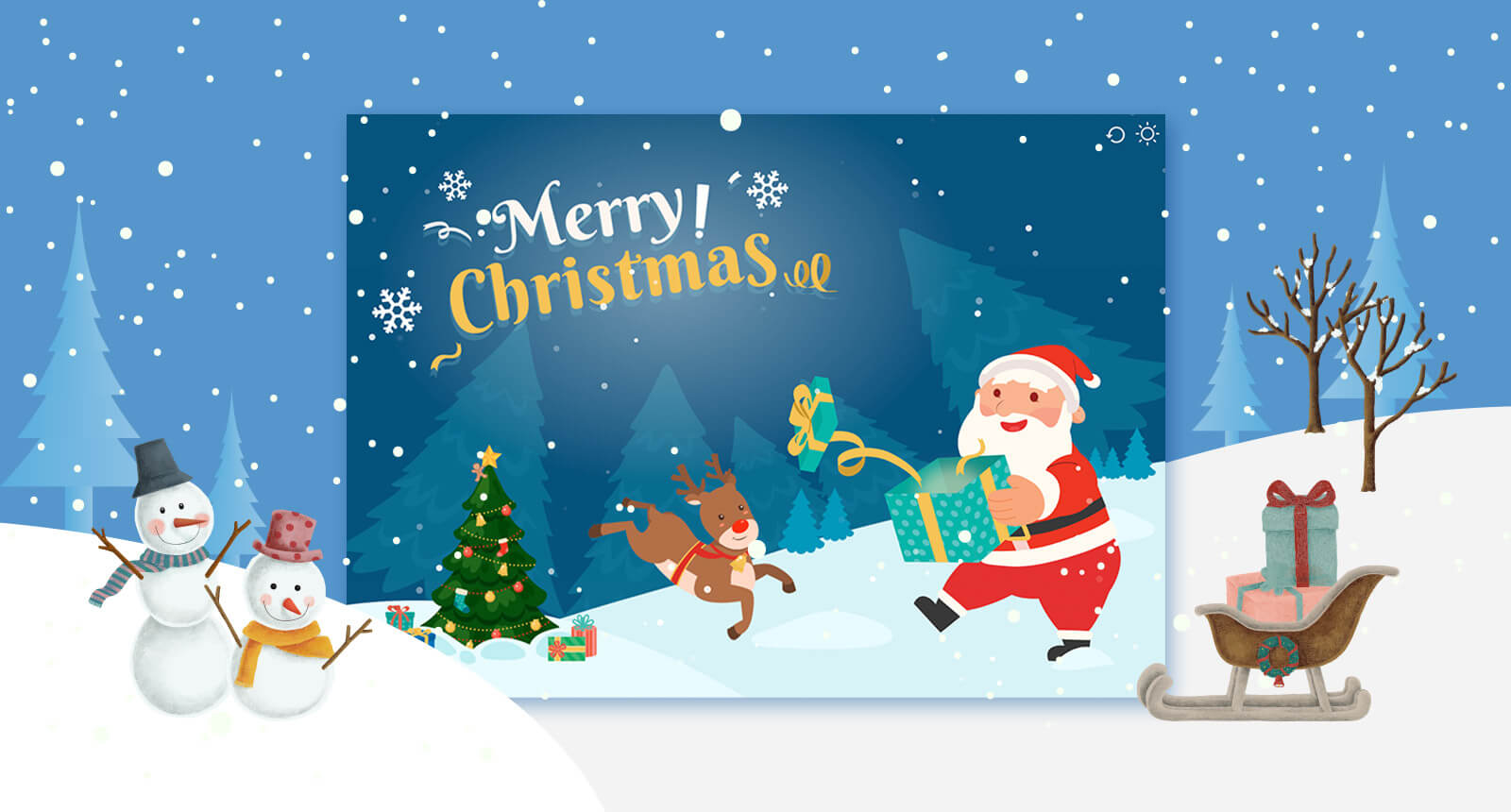 聖誕節賀卡互動網頁